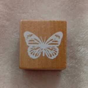 Butterfly Design Wooden Stamp